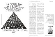 LA FORTUNA ALLA BASE DELLA PIRAMIDE - Caritas Ticino