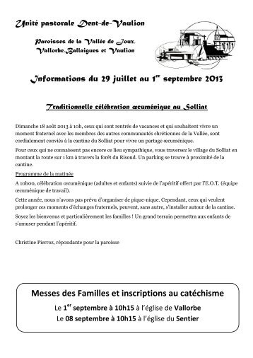 Feuille Dominicale - Cath-vd.ch