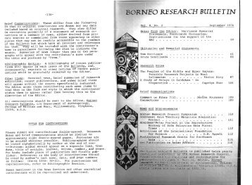 Volume 8, No. 2, 1976 - Borneo Research Council