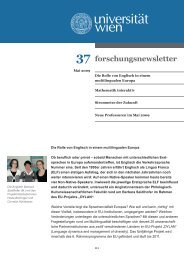 Mai 2009 - Forschungsnewsletter - UniversitÃ¤t Wien