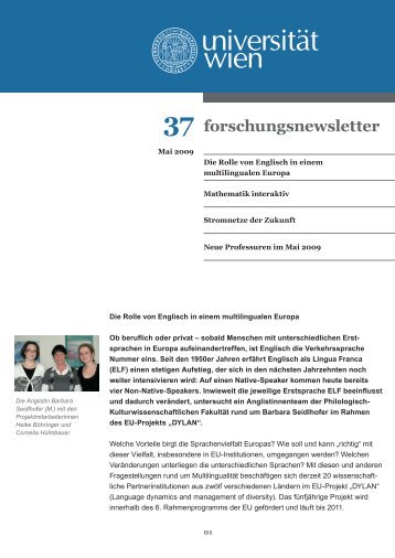 Mai 2009 - Forschungsnewsletter - UniversitÃ¤t Wien