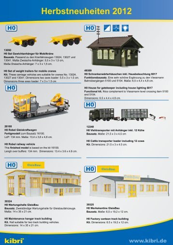 kibri neuheiten 2013 - Viessmann Modellspielwaren GmbH