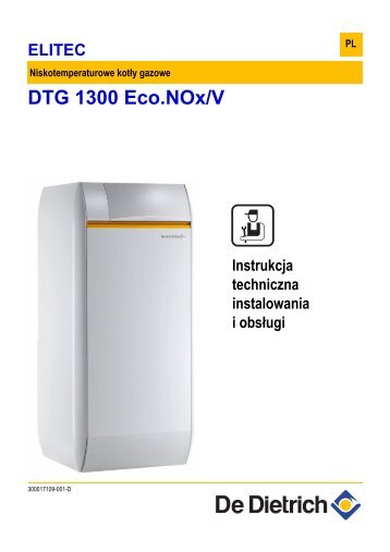 Instrukcja obsługi Elitec DTG 1300 Eco.NOx / V - De Dietrich