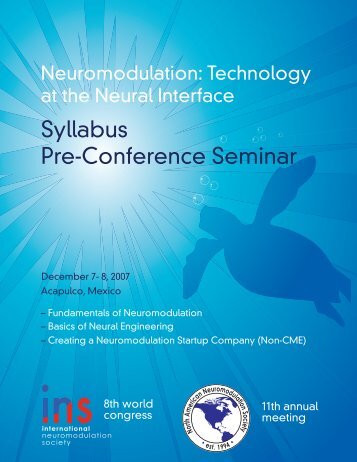 Pre-Conference Syllabus - International Neuromodulation Society