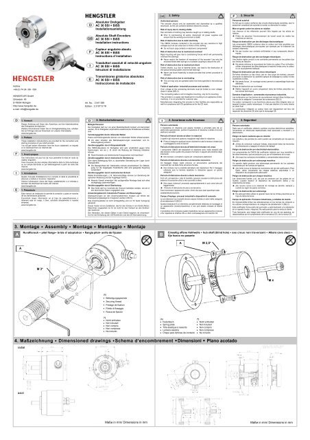 3. Montage Assembly Montage Montaggio ... - Hengstler GmbH