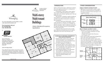 Multi-storey, Multi-tenant Buildings - City of Winnipeg