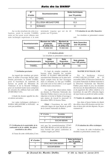 Journal 389_GABARIT.qxd - MinistÃ¨re de l'Ã©conomie et des finances