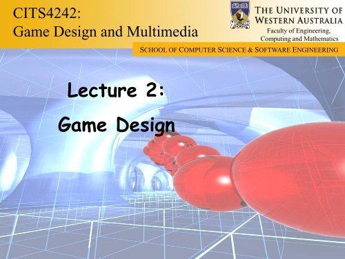 Lecture 2: Game Design - Undergraduate