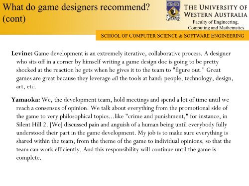 Lecture 2: Game Design - Undergraduate