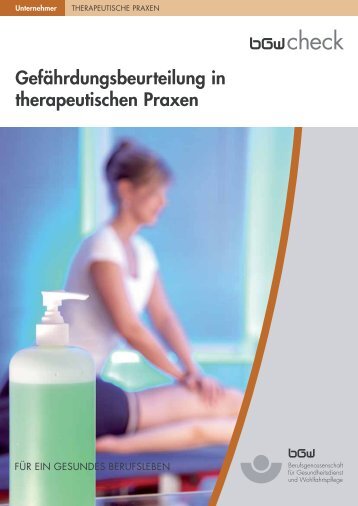 TP-3GB â€“ GefÃ¤hrdungsbeurteilung in therapeutischen Praxen - BGW