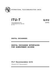 digital exchange interfaces for subscriber access