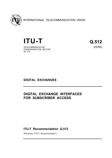 digital exchange interfaces for subscriber access