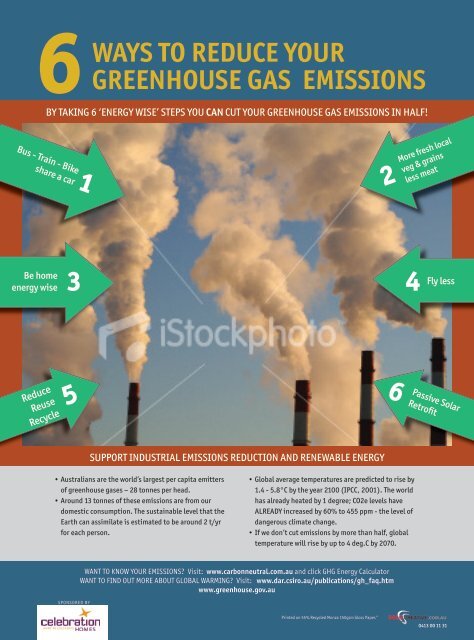 Ways to reduce your greenhouse gas emissions - GHG Energy Calc ...