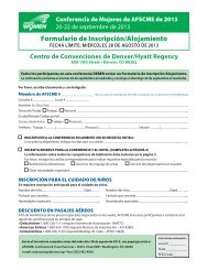 Formulario de Inscripción/Alojamiento - AFSCME