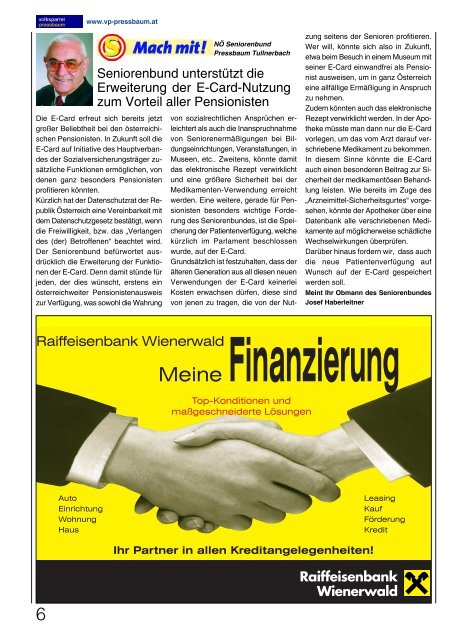 ÃVP-Zeitung Nr. 4 der pressbaum.qxp - Volkspartei