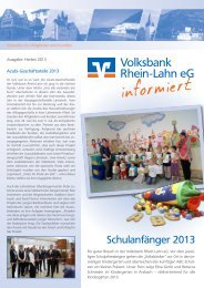 Voba Informiert 09/2013 - Volksbank Rhein-Lahn eG