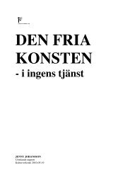 Den fria konsten â i ingens tjÃ¤nst. - Kulturverkstan