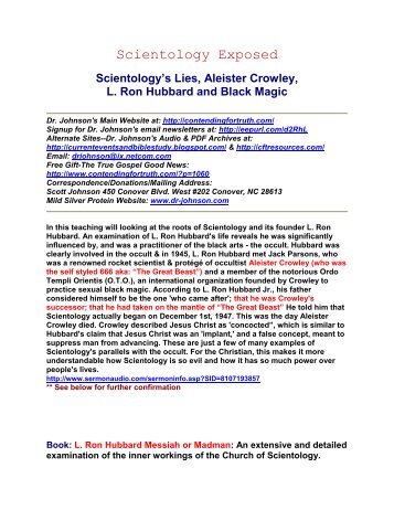 PDF: Scientology Exposed - Contending for Truth by Dr. Scott Johnson