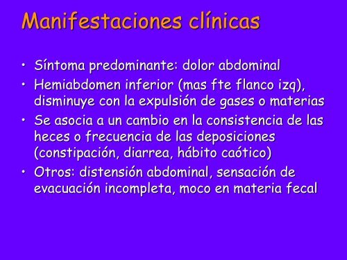 SÃ­ndrome de Intestino Irritable - ClÃ­nica de GastroenterologÃ­a.