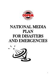 NATIONAL MEDIA PLAN FOR DISASTERS AND ... - ODPEM