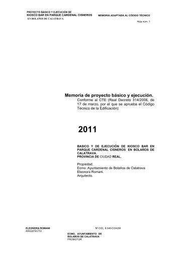 Memoria de proyecto básico y ejecución. - web antigua ...