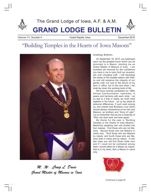 Interview with the Grand Master - The Grand Commandery of Knights