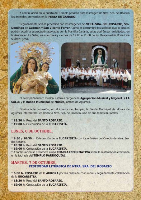 Programa El Rosario 2014
