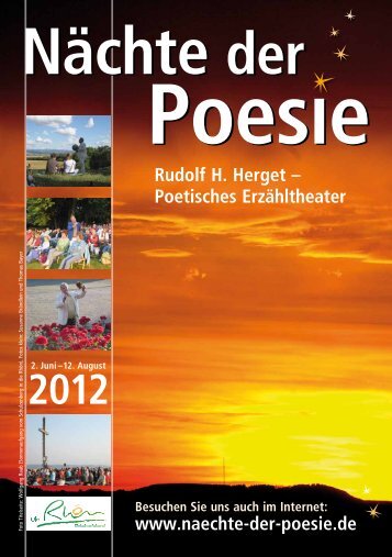 Rudolf H. Herget – Poetisches Erzähltheater ... - Nächte der Poesie