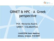 GRNET & HPC - A Greek perspective - LinkSCEEM