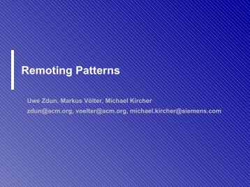 Remoting patterns