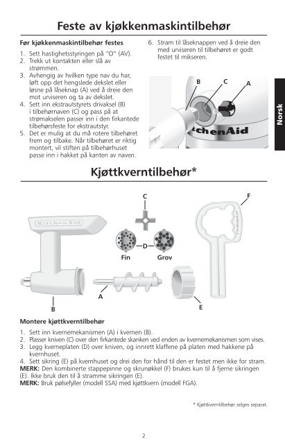 WORSTVULAPPARAAT SAUSAgE STUffER ... - KitchenAid