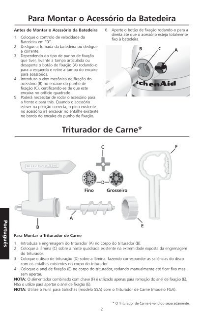 WORSTVULAPPARAAT SAUSAgE STUffER ... - KitchenAid