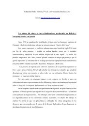 Las etnias del chaco en las reivindicaciones territoriales de Bolivia y ...