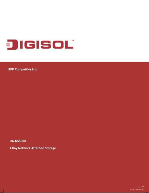 HDD Compatible List - Digisol.com