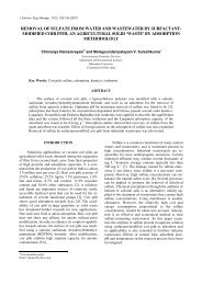 removal of sulfate from water and wastewater by surfactant - SER