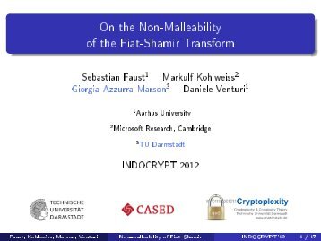 On the Non-Malleability of the Fiat-Shamir Transform