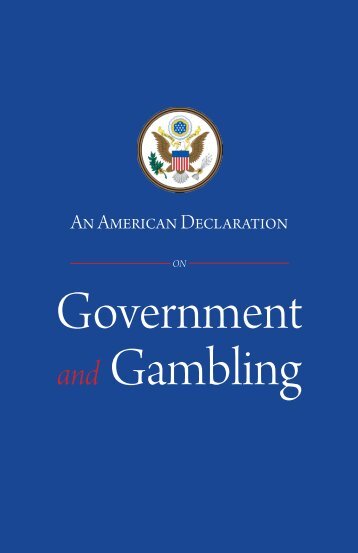 Government and Gambling - Institute for American Values