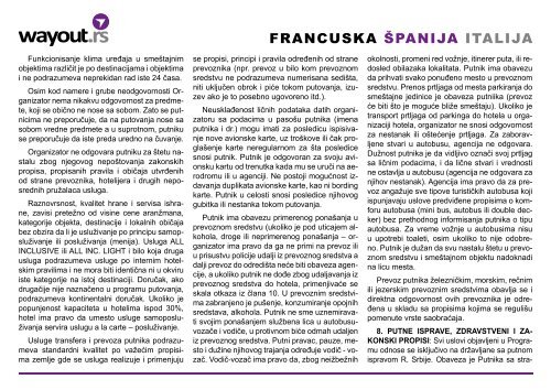 FRANCUSKA -Å PANIJA-ITALIJA - Wayout