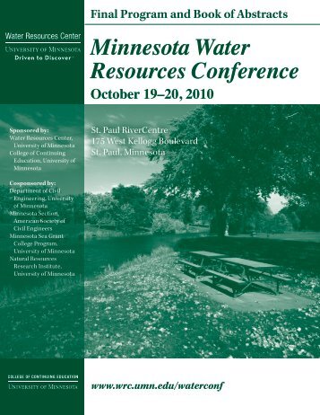 Minnesota Water Resources Conference - Water Resources Center ...