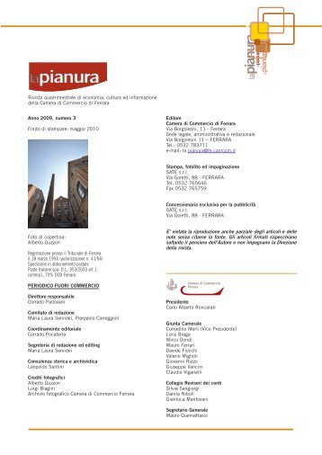 pianura la - Camera di Commercio di Ferrara - Camere di Commercio