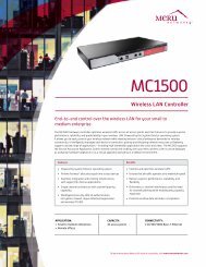 Meru MC1500 Wireless LAN Controller - Supports ... - Meru Networks