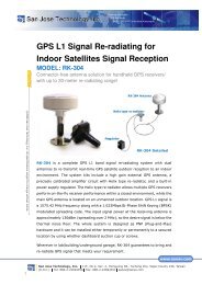 GPS L1 Signal Re-radiating for Indoor Satellites Signal Reception