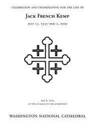 Jack French Kemp - Washington National Cathedral