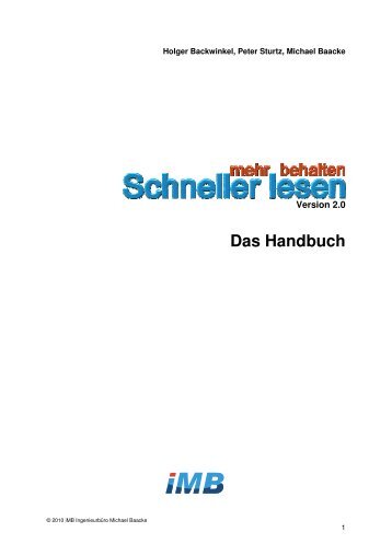 Das Handbuch - Schneller lesen