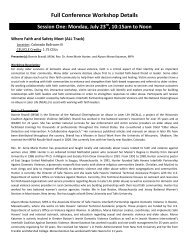 Workshop Description - National Coalition Against Domestic Violence