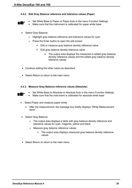 DensiEye Reference Manual - X-Rite