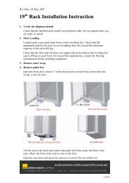 Commercial Rack Installation Instructions - Server Racks Australia