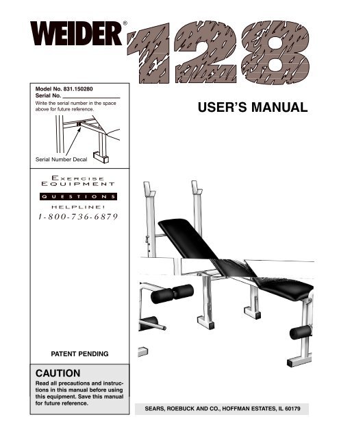 weider 128 Fitness Equipment