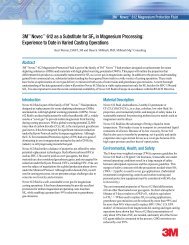 3Mâ¢ Novecâ¢ 612 as a Substitute for SF6 in Magnesium ...