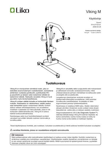 Viking M uusi kÃ¤yttÃ¶ohje.pdf - Algol-Trehab Oy